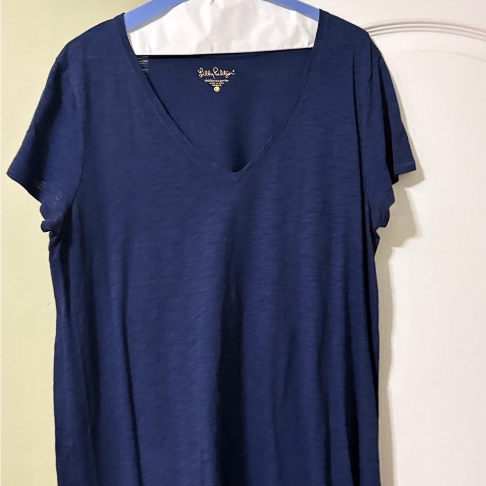 Lilly Pulitzer Navy V-Neck Tee